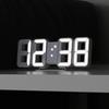 Mooas 3D Pure Mini White LED Multifunction LED Clock Clock, (Calendar, Alarm, Temperature)