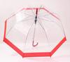 Transparent Automatic Long Bubble 8 Ribs Dome-Shaped Umbrella, Opening, Umbrella, Umbrella, (Red)