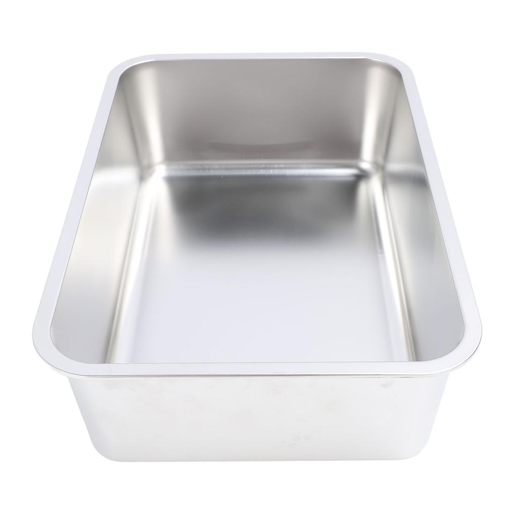 Stainless Steel Open Cat Litter Box Large Rust Resistant Stick Proof Surface Litter Pan with High