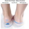3 Pair Gel Heel Cups Plantar Fasciitis Inserts - Silicone Gel Heel Pads For Heel Pain, Bone Spur & Achilles Pain
