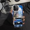 Мягкий чехол для iPhone 16e 11 12 13 Pro Max 14 15 16 Plus Японский JDM Дрифт-кар