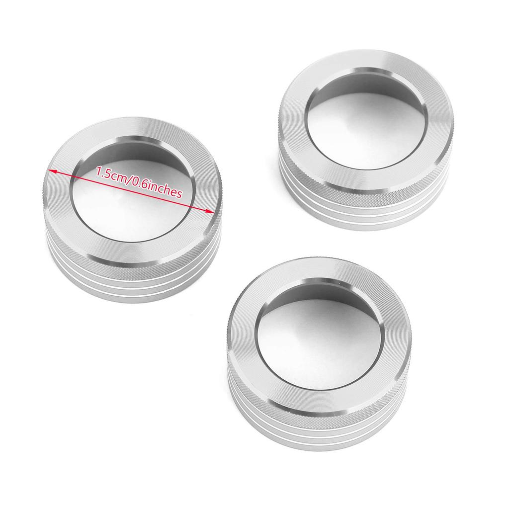 Bruce & Shark Car Air Conditioner Switch Knob Ring AC Knob Cover for BRZ Toyota 86 Car Silver Switch Cover