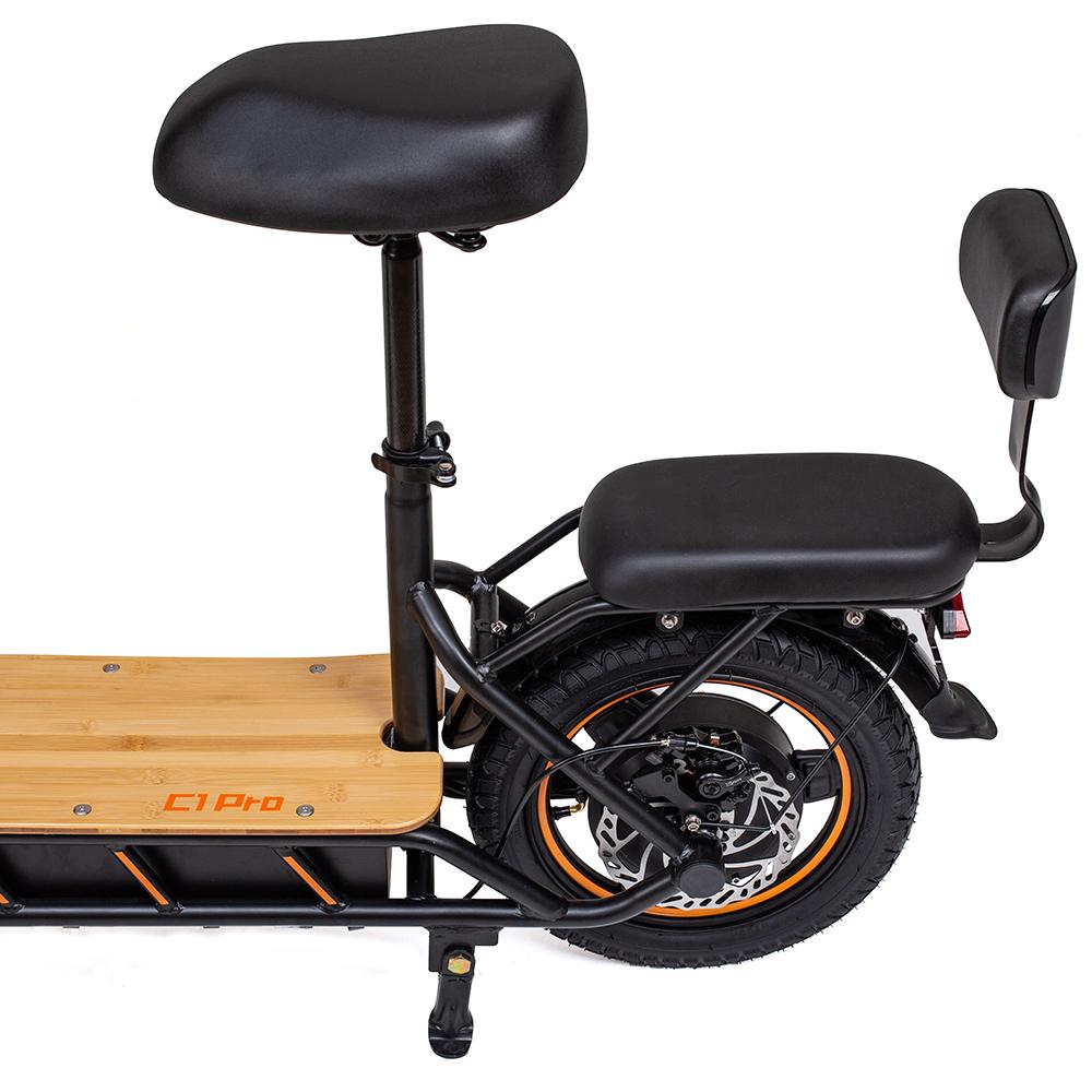 Электросамокат для взрослых Kukirin C1 Pro 800W Мотор Максимальная скорость 45км/ч С задним диваном и передней корзиной 48В 26Ач Запас хода 100км Нагрузка 120кг Новый