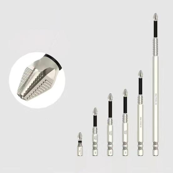 6 шт. сверл для отвертки с антикоррозийным покрытием 60HRC Высокая твердость Широко используемый сильный магнитный противоскользящий набор сверл