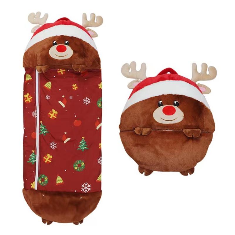 Большой мультяшный спальный мешок Happy Nappers, супермягкая плюшевая подушка, спальный мешок в виде животного