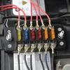 6-контактный блок предохранителей с ножевым лезвием и отрицательной шиной, 6-контактный блок предохранителей с отрицательной шиной, водонепроницаемая защитная крышка, наклейки, этикетки для автомобилей и т. д.