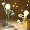 Night Light Creative Shape-Shifting Lighting Adjustable Arm Night Lamp Suction Cup Mini Decorative Lamp for Desk Decor