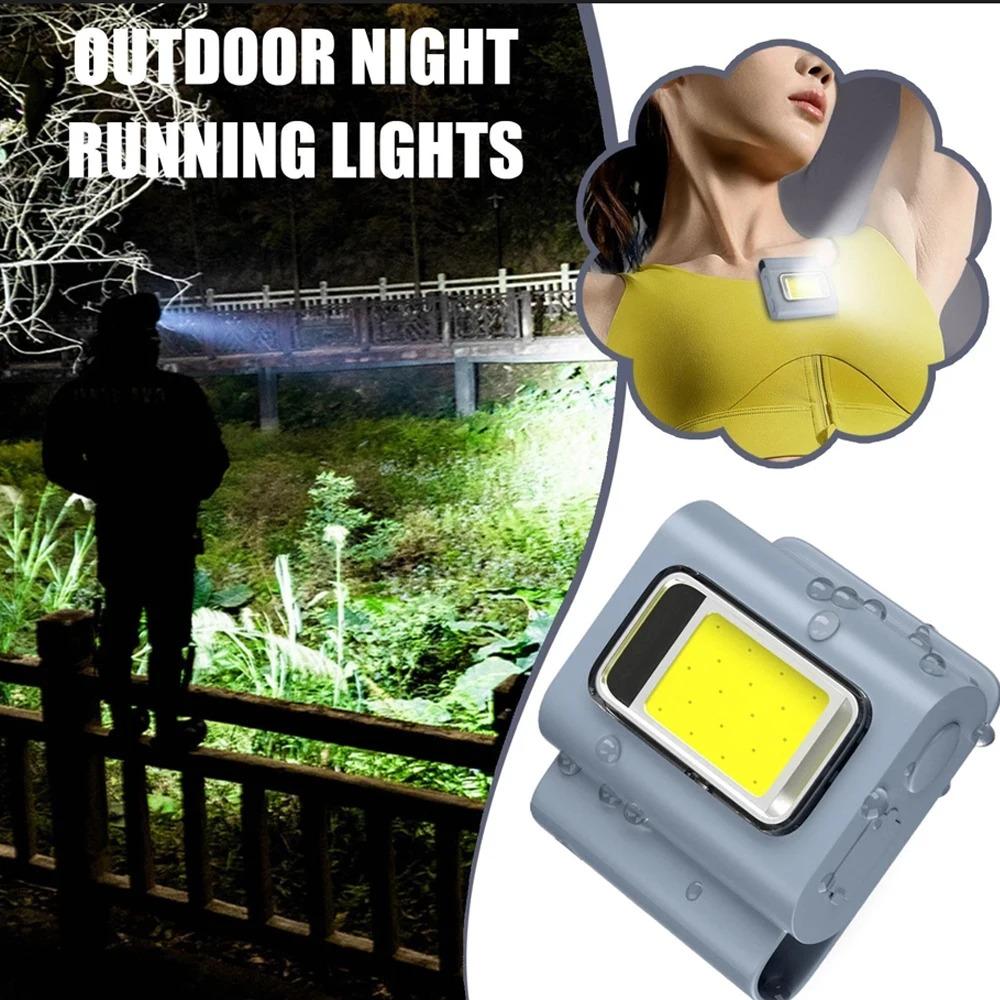 LED Safety Lights Run Light Outdoor Backpack Camping Silicone Clip Mode Walking Lamp for Night Portable Magnetic Emergency Light
