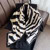 Breathable Stripes Square Headscarf Patterned Shawl Printed Silk Scarf 90 CM Square Scarf  Vacation