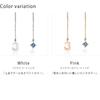 Cloud-Jewelry bsce-9sv Сапфир - камень сентября Серьги-цепочки женские с цифрой [В комплекте деревянная подарочная коробка] Серебро 925 bsce-9