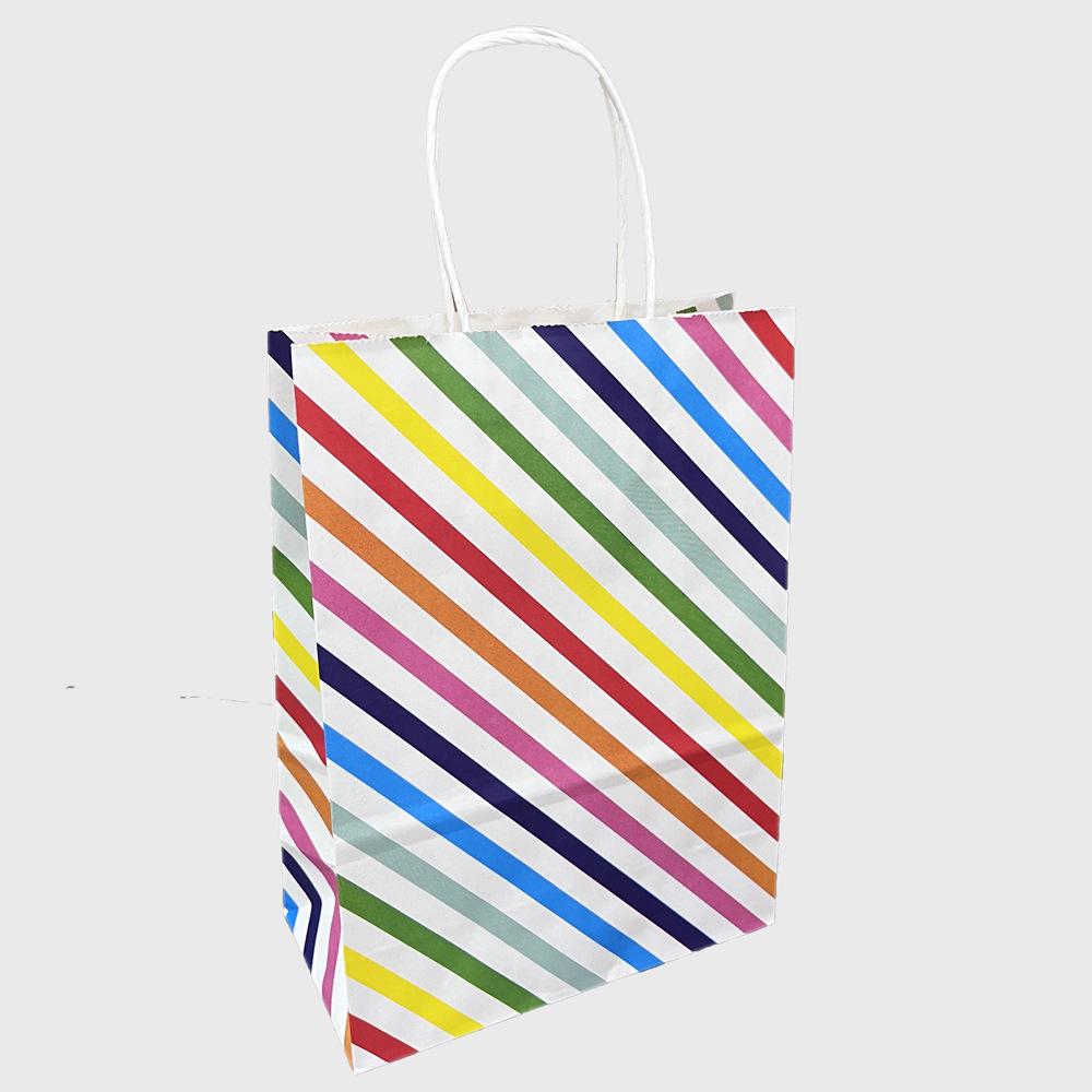 Красочные подарочные пакеты из крафт-бумаги в горошек и со звездами - Изысканная упаковка