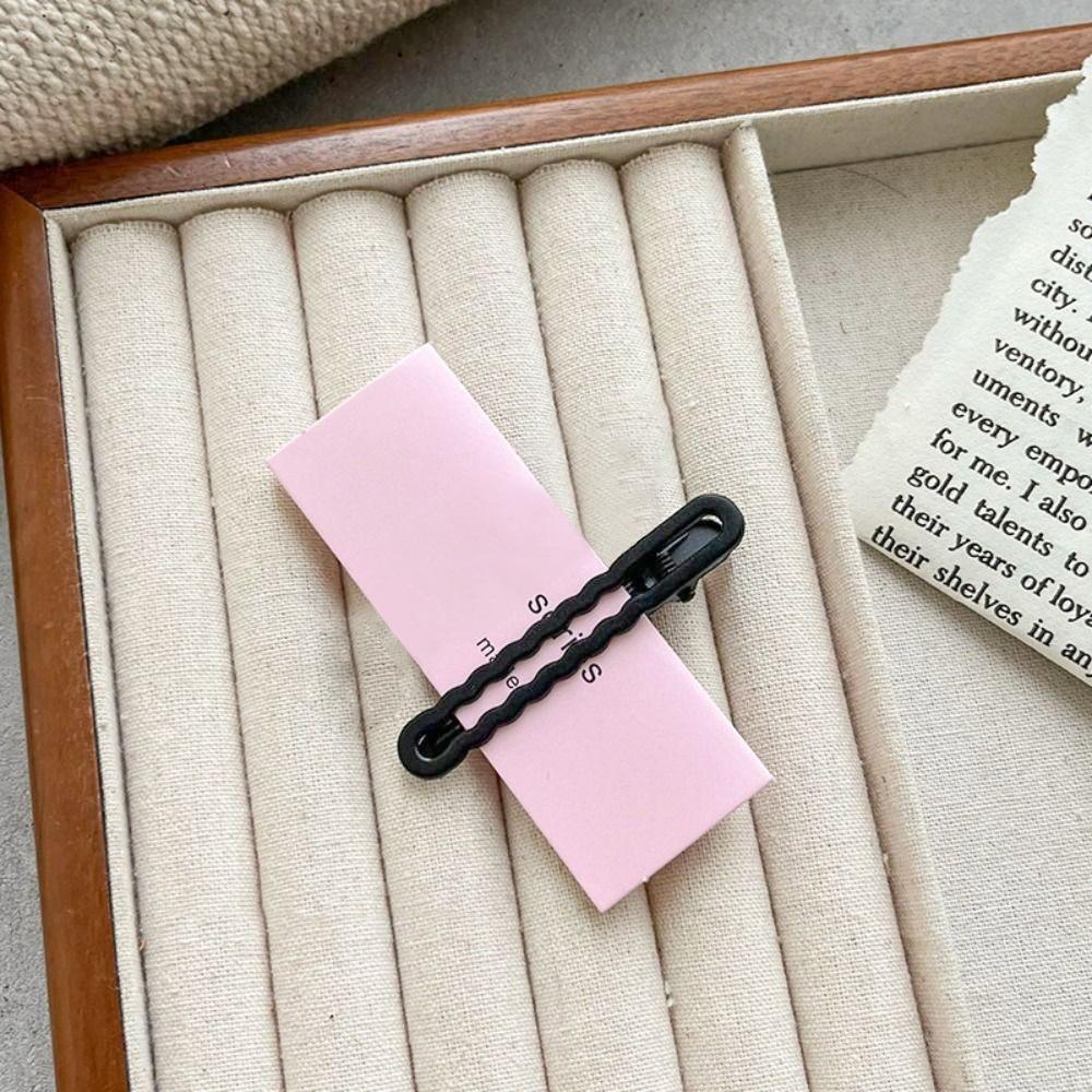 Забавная сплавная конфетно-цветная милая заколка для волос однотонная заколка для волос с волнистой стороной простая заколка для волос