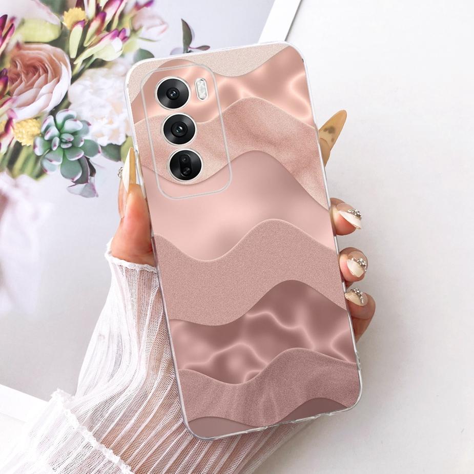 For Oppo Reno12 Pro Case CPH2629 Luxury Flowers Butterfly Painted Cover Soft Silicone Case For Oppo Reno 12 Pro Reno12 5G Fundas