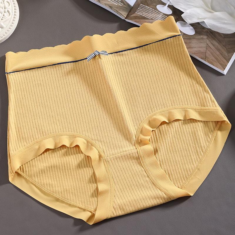 Large Size Lingerie Pure Cotton Plus Size Underwear Women's Briefs High Waisted Seamless Fashionable Triangle Panties Soft