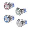 19mm 12-24V LED Waterproof Stainless Selflocking Latching Push Button Switch