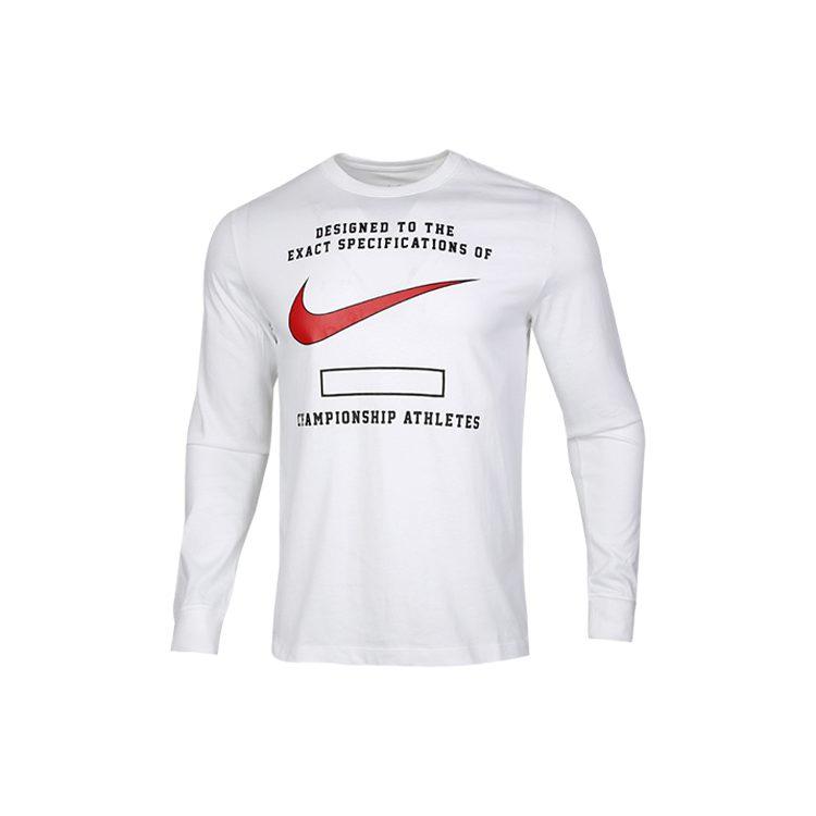Nike T Shirts Men's White Crew Neck Moderate Straight Fit CW0528-100
