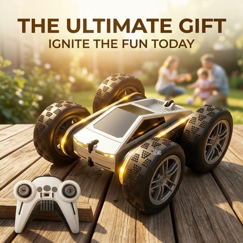 Двусторонний трюковый дрифт-кар "Паук-Крест": Игрушка на радиоуправлении 4WD со светом и вращающимся альпинистским действием