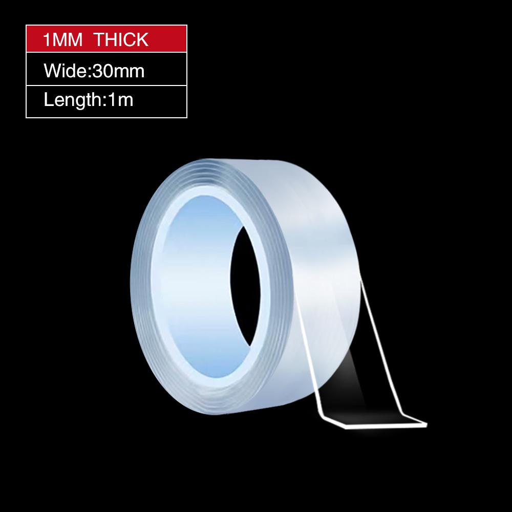 Car Nano Double Sided Tape Transparent Adhesive Strips Strong Sticky Fix Traceless Reusable Waterproof Decoration Tape