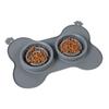 2Pcs Pet Bowl Silicone Slow Feeder with Tray Non-Slip Mat Drinking Food Feeding Bowl for Animals