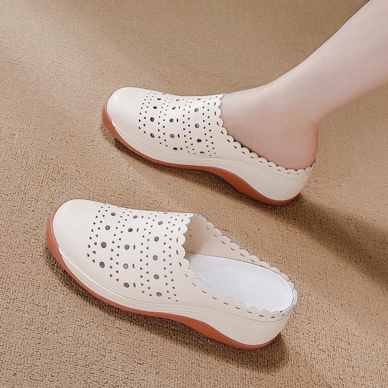 Women Covered Toe Mules Lightweight Breathable Slip On Sandals Casual Outdoor Summer Comfort Shoes 35 To 40