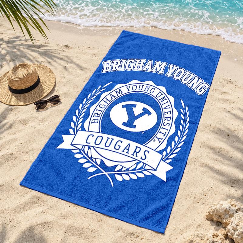 BYU Cougars Microfiber Beach Towel Quick Dry Sand Free Lightweight Beach Towels for Travel Swimming Camping