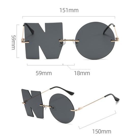 Декоративные очки без линз с индивидуальными буквами, солнцезащитные очки для фотосъемки, без оправы, с защитой от УФ-излучения, с зеркальным отражением, для путешествий на открытом воздухе и пляжа