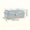 3-ярусный регулируемый складной органайзер для рукоделия - Прочный пластиковый контейнер для хранения с прозрачной крышкой для художественных принадлежностей, инструментов, лекарств, шитья и живописи