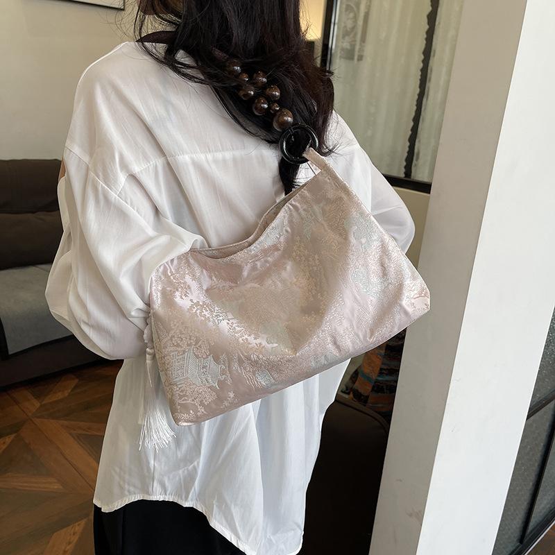 Новая женская сумка в китайском стиле, новая летняя модная сумка через плечо, большая вместимость, сумка-ведро для поездок на работу