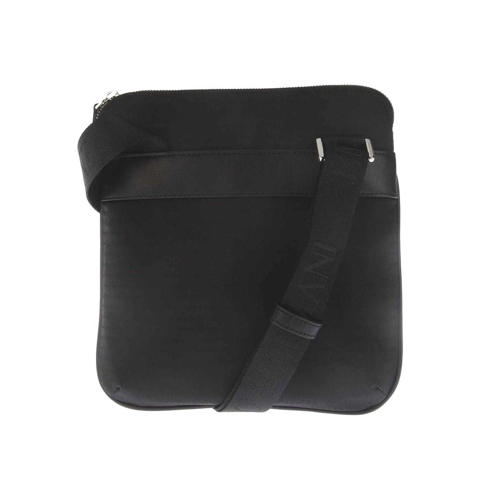 Emporio Armani Metal Logo Nylon Jacquard Shoulder Bag