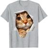 Funny Orange Cat Lady Cute Kitten Torn Cloth Cats Lover T-Shirt