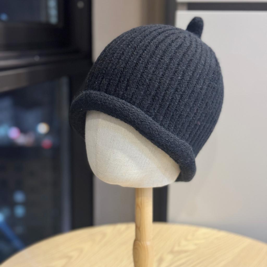 Осенне-зимняя вязаная шляпа-ведро в корейском стиле, ручной работы, маленькая, подчеркивающая лицо, для велоспорта, с защитой ушей от холода