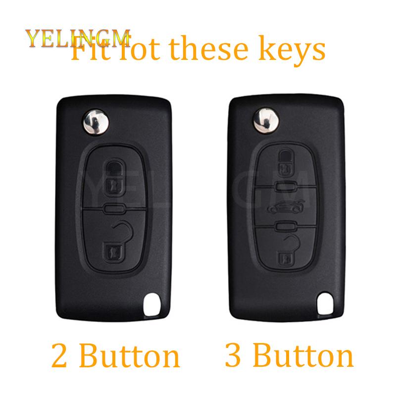 Чехол-брелок на 2/3 кнопки для Citroen C-Crosser C3 C4 Picasso Berlingo, чехол для Peugeot Partner Tepee 207 307 308 407, брелок