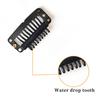 Professional Wholesale 9 Teeth Elastic Wig Clips With Safety Pin for Home Hair Extension Installation and Fixing Work