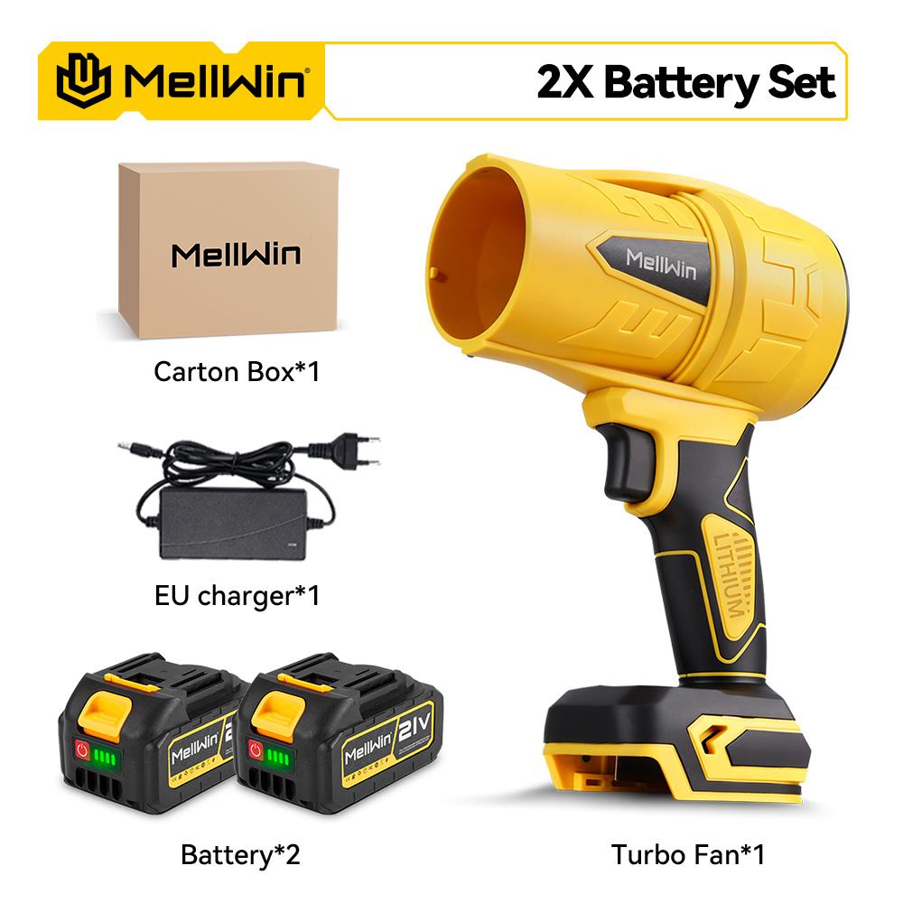 MELLWIN Бесщеточные электрические турбовентиляторы, реактивные мощные ручные воздуходувки для листьев, пылеудаление для аккумулятора Makita 18 В, контакты