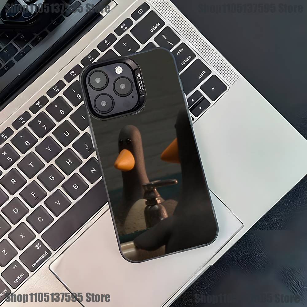 Funny Feathers McGraw Phone Case For iPhone 17,16,15,14,13,12,11,Pro,XS,Max,Plus,Mini,SE4,E Black Matte Shockproof Cover