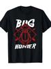 Unisex Unisex T-Shirt Short Sleeve Top Words Bug Hunter In White Red Beetle Pattern In Rhombus Frame with Arrows Around. Funny Round Neck Outdoor Comf