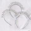 Pearl Zinc Zinc Alloy Queen Letter Birthday Hair Hoop Rhinestone Crown Happy Birthday Headband Female Jewelry
