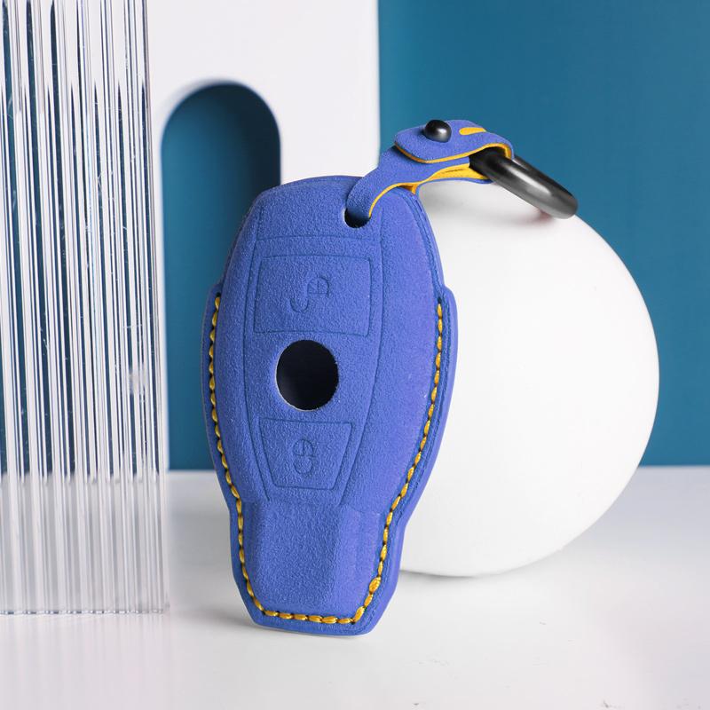 New suede car key case cover protector shell For Mercedes Benz A B C E Class GLS GLA GLK GLC CLS CLA AMG W204 W205 W212 W463 MR8