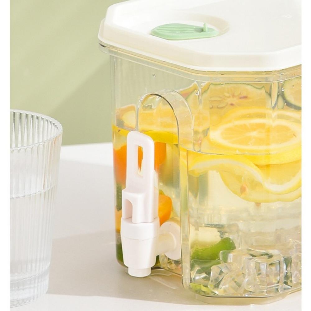 3.5L Cold Water Bucket Summer Dispenser Water Kettle Refrigerator Jug Fruit Juice Drink Container