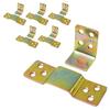 (TUISKU) Bed Rail Brackets, L-Shaped, Bed Frame Brackets, Hinge Fixtures, Set of 6