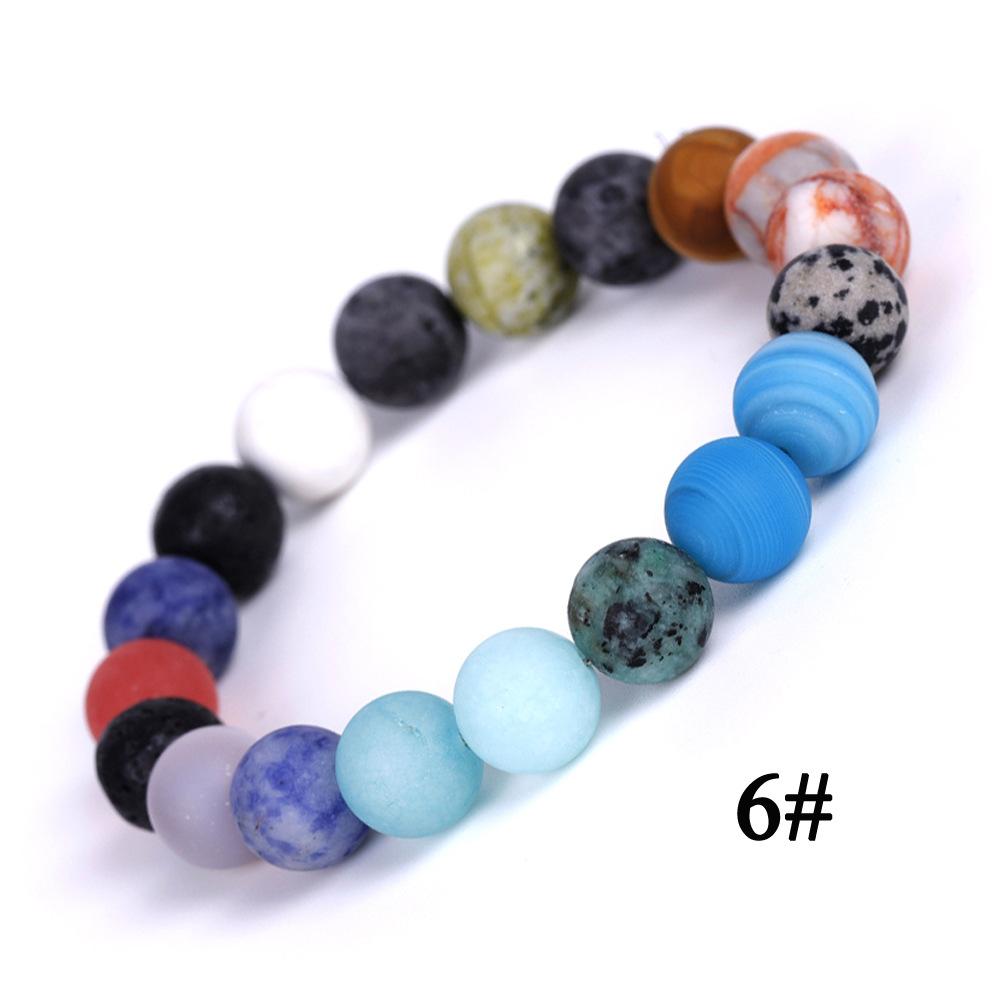 Universe Galaxy Bracelet Solar System Adjustable Eight Planets Men Bracelets Adjustable Natural Stone Beads Star Women Bangles