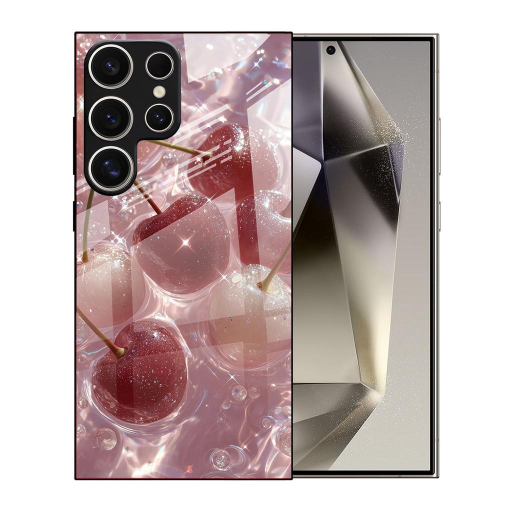 Чехол для телефона Samsung S26ULTRA Закаленное стекло A90 Защитный чехол A16 Вишневый A07 Розовый Жесткий чехол A17