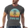 Disc Golf Funny Stupid Tree Retro Disc Golf Gift TShirt Trend Art Print TShirt