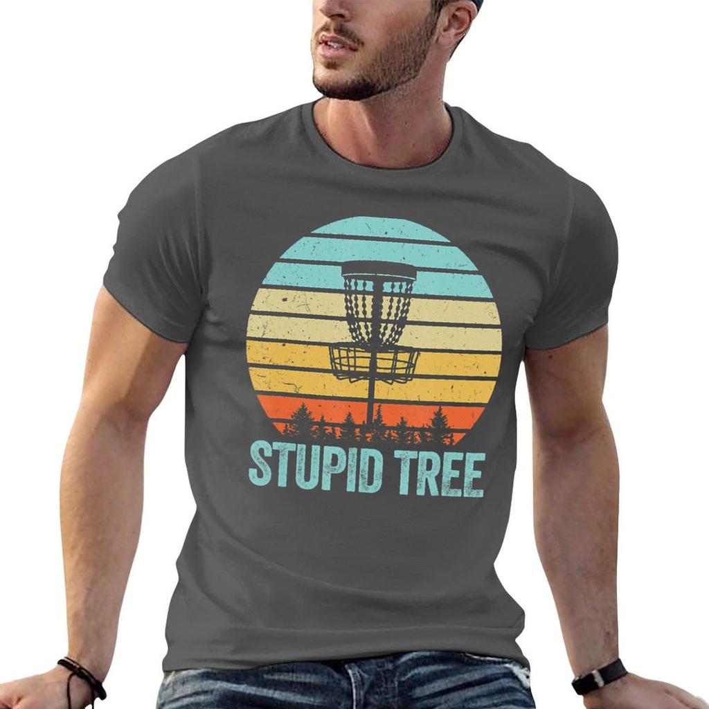 Disc Golf Funny Stupid Tree Retro Disc Golf Gift TShirt Trend Art Print TShirt