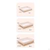 3 Pieces Woven Basket with Lining Rectangular Storage Liner Decorative Wicker Tray for