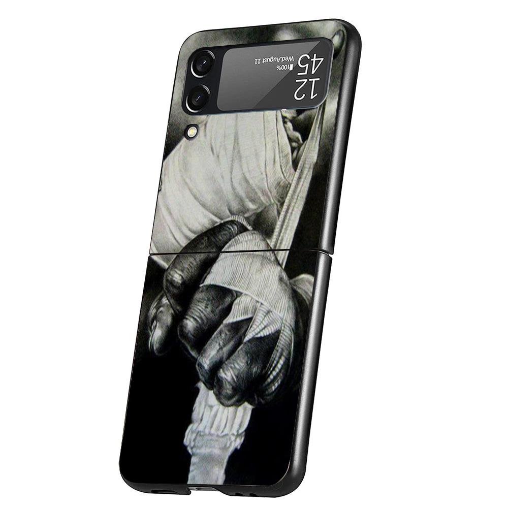 Muay Thai Fight Boxing Cover Phone Case For Samsung Galaxy Z Flip 7 6 5 4 3 5G Flip7 Flip6 Flip5 Flip4 Flip3 Black Fundas Shell