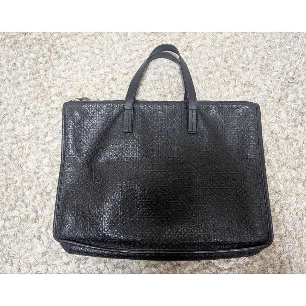 Used LOEWE Anagram Business Bag Black