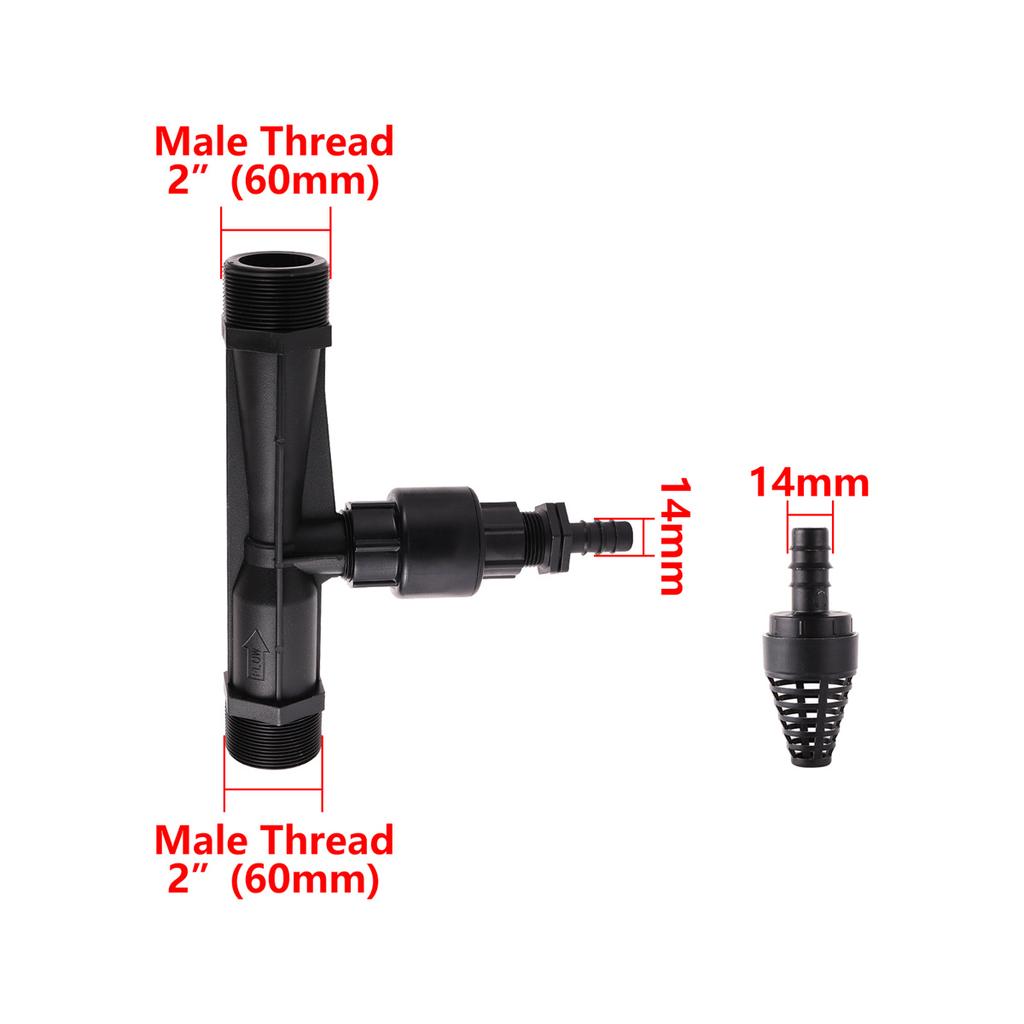 Инжектор для удобрений Вентури 3/4"1/2''1''1.5''2'' Входной/выходной разъем с наружной резьбой Садовое орошение Автоматические инструменты для внесения удобрений