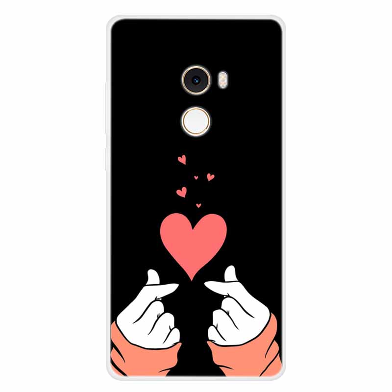 For Xiaomi Mix 2 Case Luxury Soft Silicone Back Cover Case For Xiaomi Mi Mix2 MDE5 Coque TPU Cartoon Bumper Funda Cute Shell