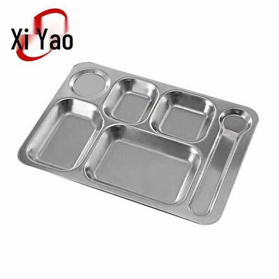 Разделенный поднос для обеда Xiyao из нержавеющей стали 304